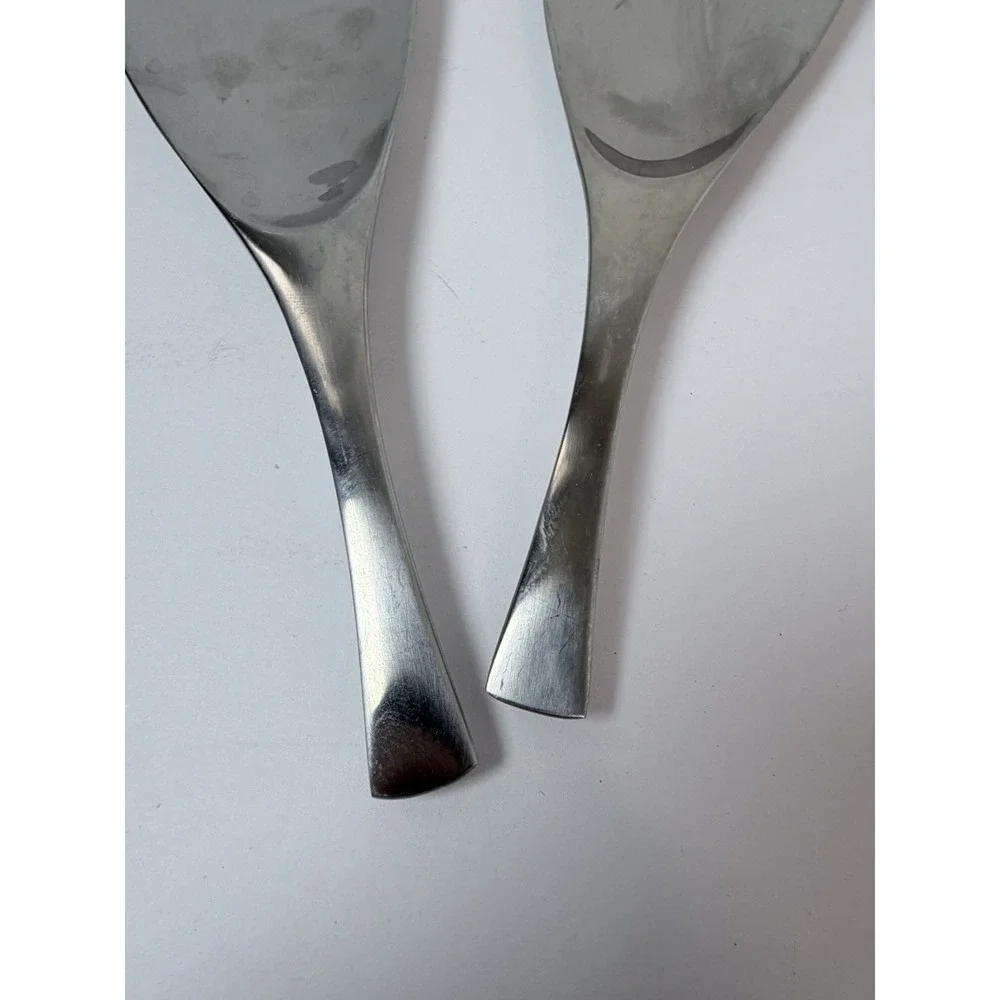 Solid Serving Fork Spoon Dansk Designs ODIN Satin Stainless 8 7/8 Korea‎